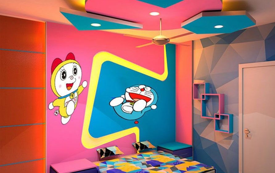 trần thạch cao đẹp cho phòng ngủ của bé