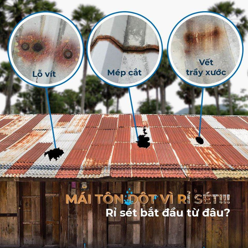 chống thấm mái tôn